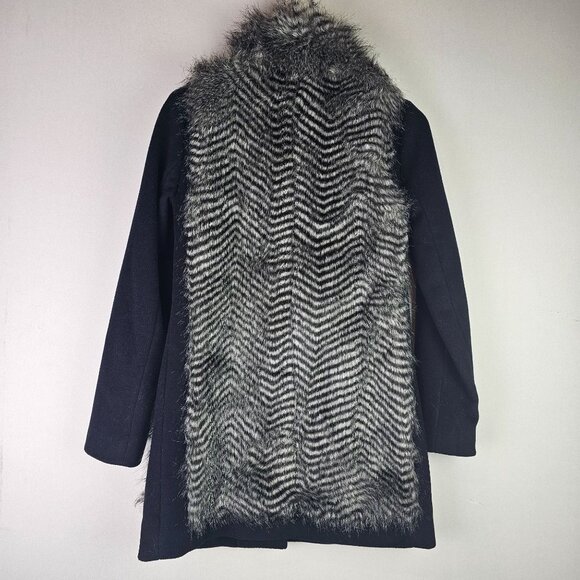 Ann Taylor Cashmere Faux Fur Long Waisted Coat, Sz XS - Picture 5 of 9